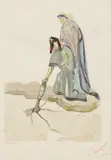 Salvador Dalí, Hell Canto 32, wood engraving in colors on paper