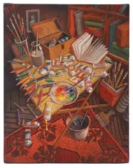 Alain Le Chatelier, The Artist's Studio, Gallery-wrapped oil on canvas