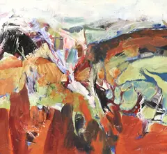 Richard Borthwick Gorman, Landscape - White Sky, oil on canvas