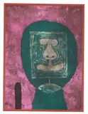 Rufino Tamayo, Cabeza en Verde (Head in Green), lithograph in colors on paper