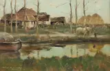 William Kennedy, Horse Drawn Barge, oil on canvas