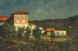Herbert Foerster, Landscape with Villa, oil on canvas
