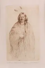 Joseph Henry Sharp, Little Beaver, etching on paper