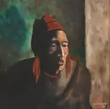 Gary Rainwater, Portrait of a Incan, oil on canvas