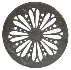 Egidio Casagrande, Egidio Casagrande (1911-1962), Large Italian patinated metal wall charger