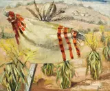 Anna Catherine Doffing, Cornfield Scarecrow, oil on canvas