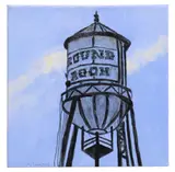Judy Copeland, Water Tower, Gallery-wrapped acrylic on canvas