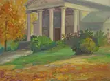 Lou-Ellen Chattin, Hall of Christ, oil on artist's panel