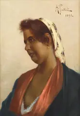 A. Piattoli, Portrait of a Peasant Woman, oil on canvas