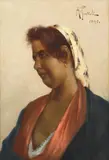 A. Piattoli, Portrait of a Peasant Woman, oil on canvas