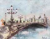 Urbain Emmanuel Huchet, Pont Alexandre III, oil on canvas
