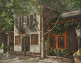 Lillian Forziat, Quiet Afternoon on Main Street, oil on canvas