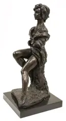 Charles Umlauf, Seated Girl, c.1965, Patinated bronze sculpture