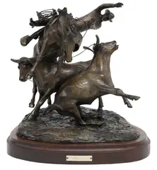 Frank Polk, Every Way But Loose, Patinated bronze sculpture
