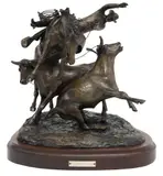Frank Polk, Every Way But Loose, Patinated bronze sculpture