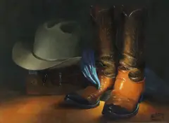 Kay M. Hendricks, Night Shift (study), oil on board