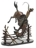 J. Shirley Bothum, Up Up and Away, Large patinated bronze sculpture