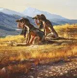 Stan Davis, Watchers of the Pass, oil on canvas