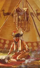 Stan Davis, Shaman, oil on canvas
