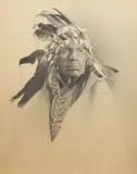 Don, Study for a Chief, pencil sketch on paper