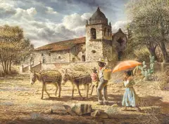 Alfredo Rodríguez, Al Mercado, oil on board