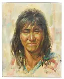 Ernesto Zepeda, Cowichan Boy II of Duncan BC, oil on canvas