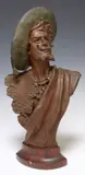 Giuseppe Moretti, Bust of a Gentleman, Patinated metal sculpture