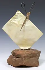 Warren Cullar, Stone Paper Scissors, Cast bronze sculpture