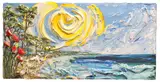 Justin Gaffrey, Seascape, Heavy acrylic impasto painting on wood panel