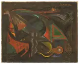 Alexander Kreisel, 75 Abstract 30/ 'unsigned'/, 1953, oil painting on stretched canvas