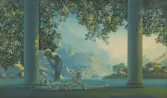 Maxfield Parrish, Daybreak, print on paper