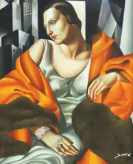 Tamara de Lempicka, Portrait De Madame Boucard, acrylic on canvas mounted on board