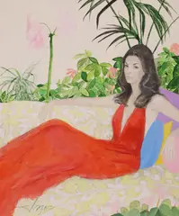 Charles Inzer, Elizabeth Watson Donnell - Houston, Texas/ painted: Nov. 1971 - finished July 1972/ Charles Inzer - Memphis, Tenn., acrylic on canvas