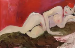 Reclining Female by J.J. Kelly, oil on canvas, sold Jan 2025