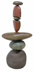 Balancing Totem by Clifford Warren Cullar, Large patinated and cold painted bronze sculpture, sold Jan 2025