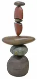 Clifford Warren Cullar, Balancing Totem, Large patinated and cold painted bronze sculpture