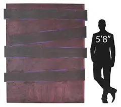 Reginald Rowe, Labyrinth XIX, acrylic and mixed media painting on plywood board