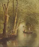 Thomas Addison Richards, Under the Birches, oil on canvas