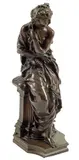 Étienne Henri Dumaige, Seated Classical Maiden, Patinated bronze sculpture