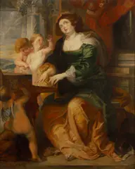 Carl Welz, Saint Cecilia, oil on canvas