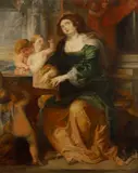 Carl Welz, Saint Cecilia, oil on canvas