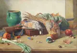 Alfio Paolo Graziani, Still Life with Pheasants, oil on canvas
