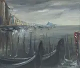 A. Padricelli, Venice, oil on canvas board