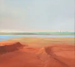 Scott Duce, Airport Landscape, oil on canvas