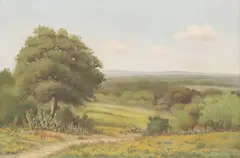 C.P. Montague, Texas Landscape, oil on canvas