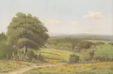 C.P. Montague, Texas Landscape, oil on canvas