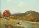 G. Harvey, Hill Country Autumn Landscape, oil on canvas