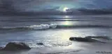 Woody Gwyn, Moonglow, oil on board