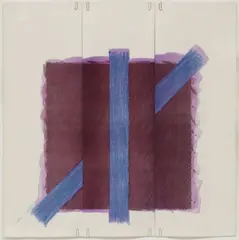 Richard Smith, Two of a Kind, Three of a Kind, lithograph in colors with paper clips on folded paper