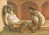 Francisco Zúñiga, Coloquio, lithograph in colors on paper
